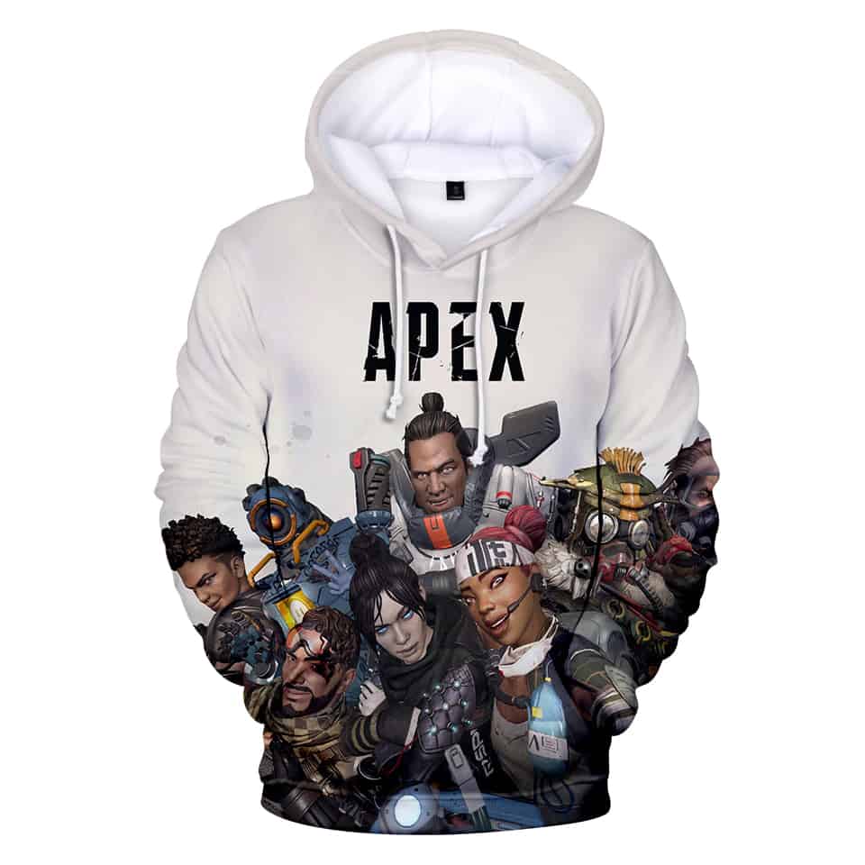 Apex Legends Pullover Cozy Sweater Casual Printed Hooded Pullover Classic Leisure Hooded Sweatshirt Apex Legends Sweatshirts 