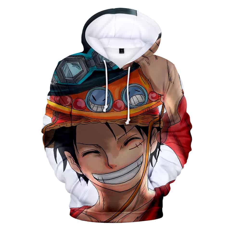 Cosplay One Piece Luffy Anime Manga Sweatshirt Langarm T-Shirt Hoodie Pullover 